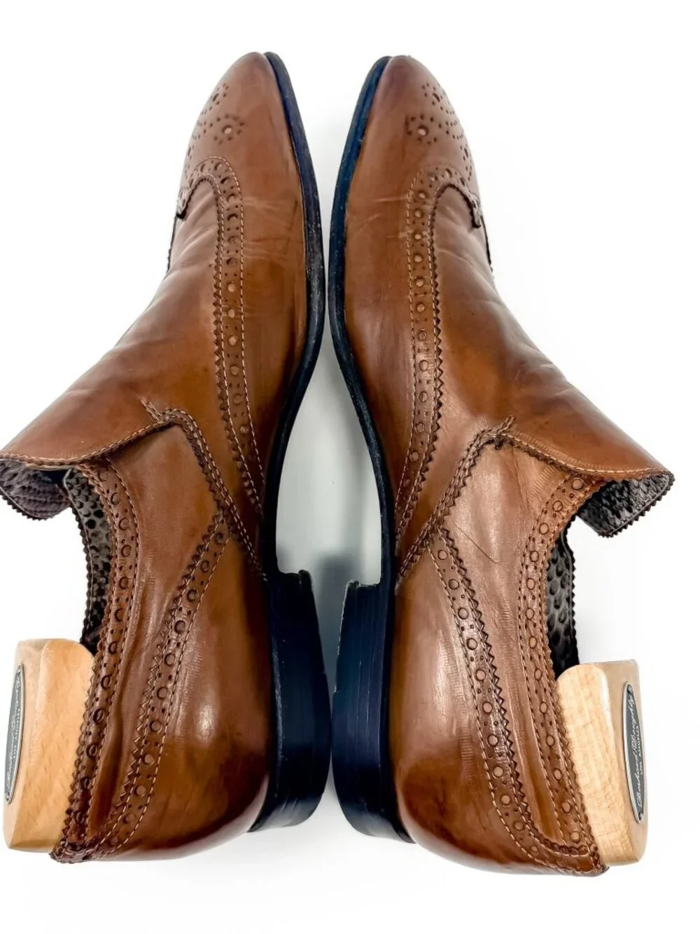 Patrick Cox Adrian Brown Brogue Leather Loafers Men's UK 6 US 7 Vintage Italian